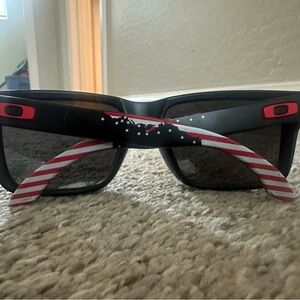 Oakley Black Sunglasses with Red, White & Blue American Flag Arms
